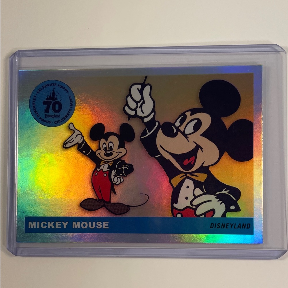 Disney Holographic Mickey Mouse Trading Card - Black, Red, Yellow, Blue